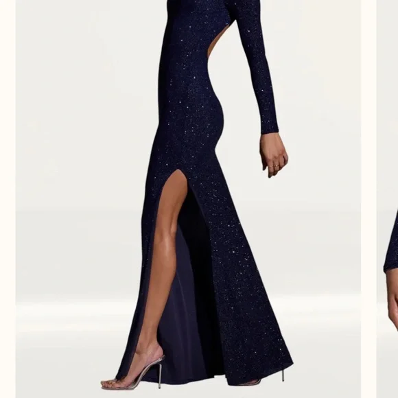 NWT - Oh Polly Midnight Blue Backless Dress - Picture 3 of 4